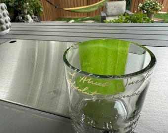 Vaso reciclado de Absolut Vodka (verde)