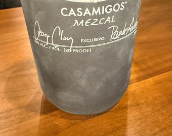 Vaso reciclado de Mezcal Casamigos