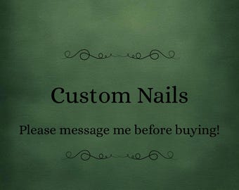 Handmade CUSTOM Press-On Nails | Reusable Press On Nails Manicure at Home Custom Handmade Reusable Nail Set Do It Yourself Salon Quality Nai
