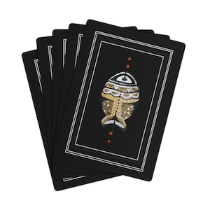 Lucky Fish Playing Cards Gray