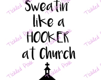 PNG in formato SVG, sudando come una prostituta in chiesa - Download immediato-