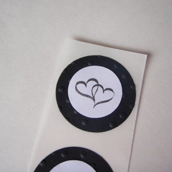 Classic wedding, bridal shower stickers/seals, variety pack - 12 total
