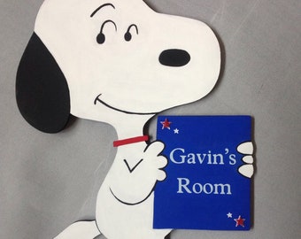 Snoopy sign, snoopy, snoopy room sign, kids door signs, snoopy gifts,  kids room signs, snoopy signs,