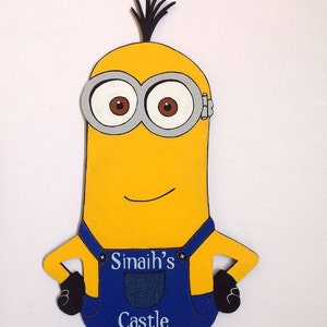 Minion decor, kids door signs, minion sign, kids door hanger, nursery, minion door sign, boys room door hangers, minion wall art, minions, Bild 2