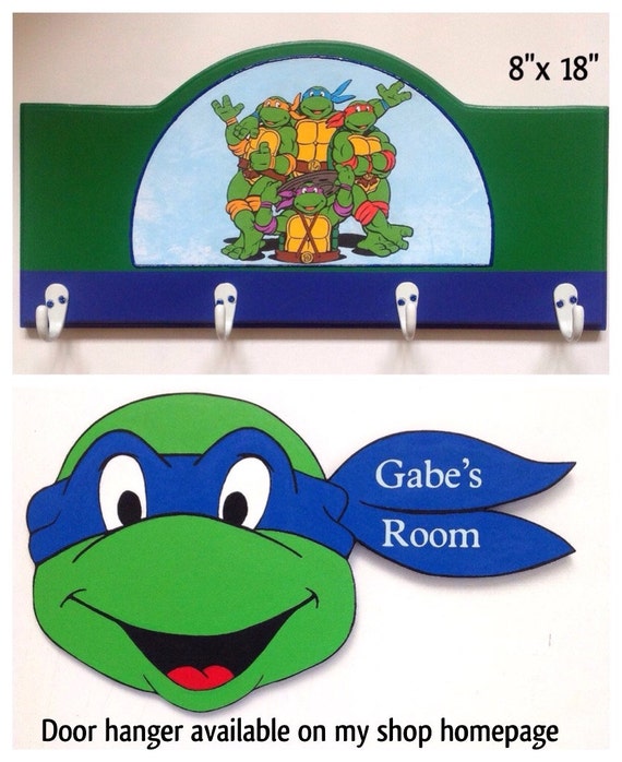 Kids Coat Rack Boys Coat Rack Boys Room Signs Ninja Turtle Room Decor Boys Room Decor Children S Coat Rack Personalized Coat Rack