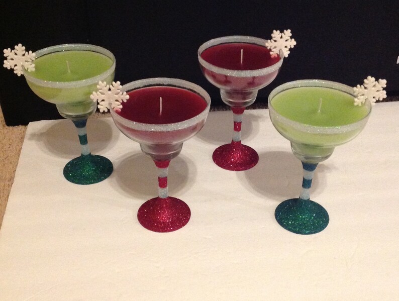 Christmas candles,handmade candles, unique candles,party favors, holiday margarita candles/ candle gifts/ unique candles/ holiday candles bild 6