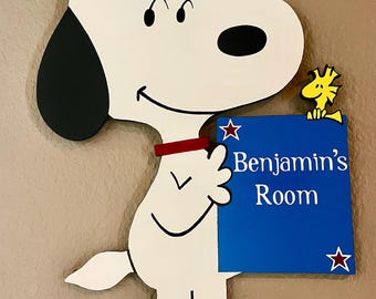 Snoopy sign, snoopy, snoopy room sign, kids door signs, snoopy gifts,  kids room signs, snoopy signs, teacher signs, teacher room signs