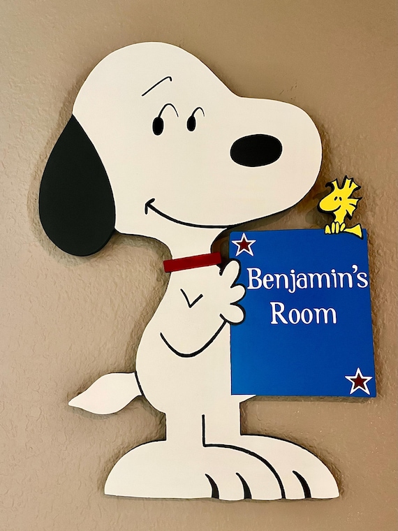 Snoopy Sign, Snoopy, Snoopy Room Sign, Kids Door Signs, Snoopy