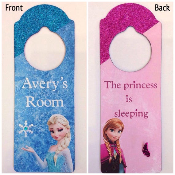 Kids door hangers, princess decor, kids room sign, frozen room decor, wood signs, kids door signs,signs for girls, vinyl lettering gifts