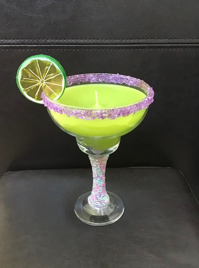 Margarita Candle Festive Red Candlesgreen Candles Party Etsy