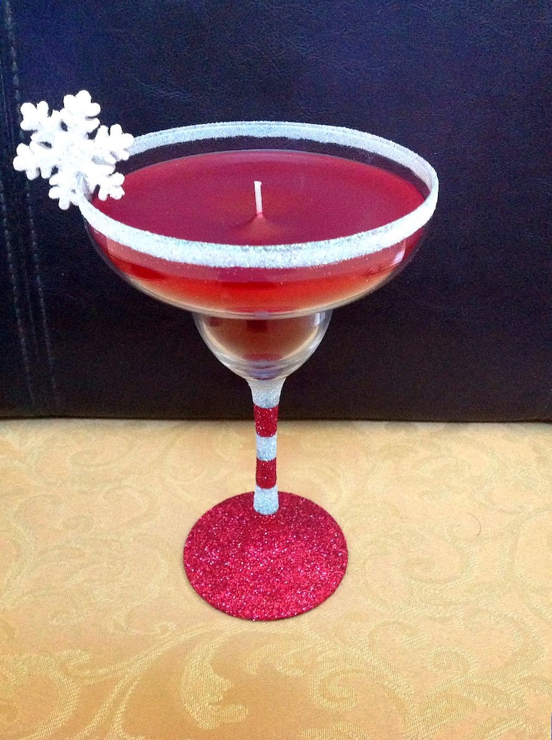 Christmas candles,handmade candles, unique candles,party favors, holiday margarita candles/ candle gifts/ unique candles/ holiday candles bild 1