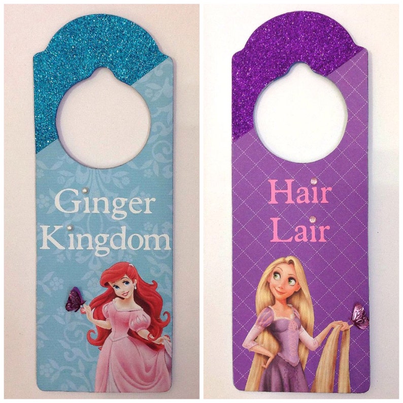 Kids Door Hangers Princess Decor Kids Room Sign Frozen Room - Etsy