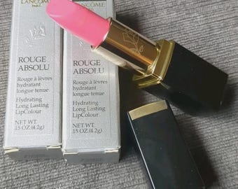 Lancome Rouge Absolu Lipstick Pinque Precieux Lot of 2 New Long Lasting Lip Color