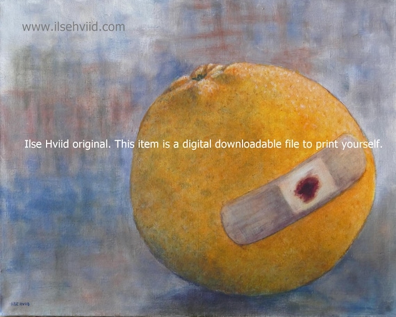 Blood orange, digital downloadable file from my oilpainting.