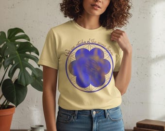 Flower of Life Sacred Geometry T-Shirt: Unisex Cotton Spiritual Tee