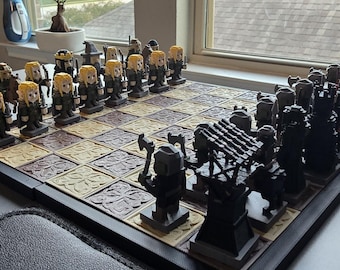 Fantasy Realm Chess Set — The Siege of the White Citadel