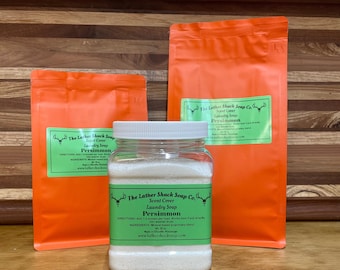 Persimmon Scent Cover Laundry Soap – Odor Eliminating Detergent for Hunting Clothes, Sweat, Work Uniforms & Heavy Smells