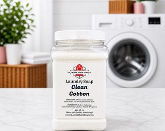 Clean Cotton Laundry Soap Container 48oz