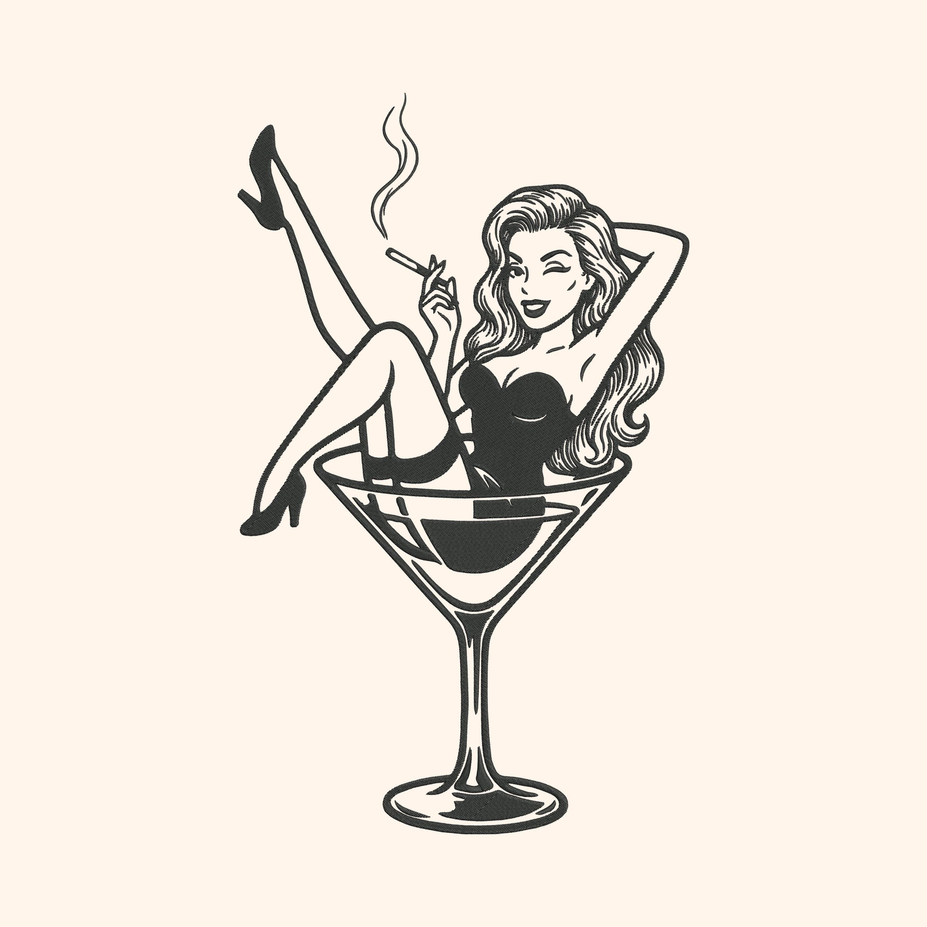 Cocktail pin up girl - Etsy 日本