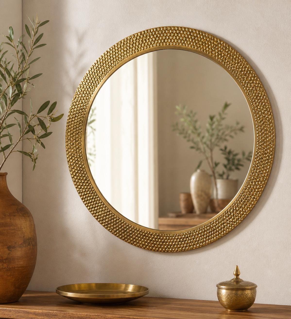 Antique round mirror - Etsy 日本