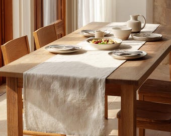 Premium Linen Table Runner for Various Colors- Linen Table Runner for Wedding & Home Decor- Custom size Linen Runner-   Runner for holiday
