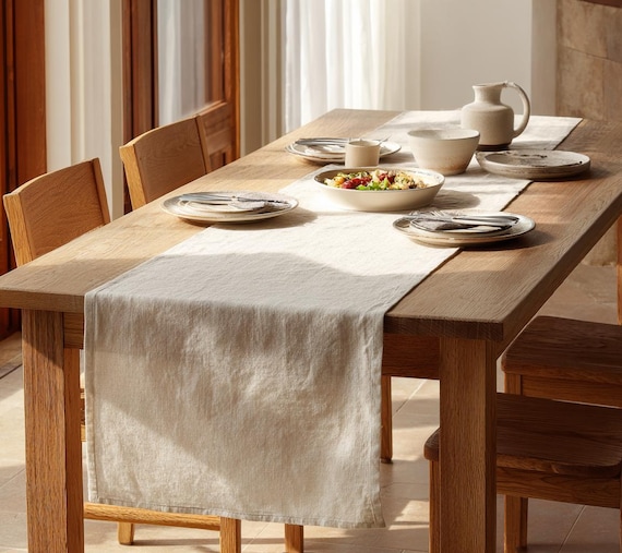 Premium Linen Table Runner for Various Colors- Linen Table Runner for Wedding & Home Decor- Custom size Linen Runner-   Runner for holiday
