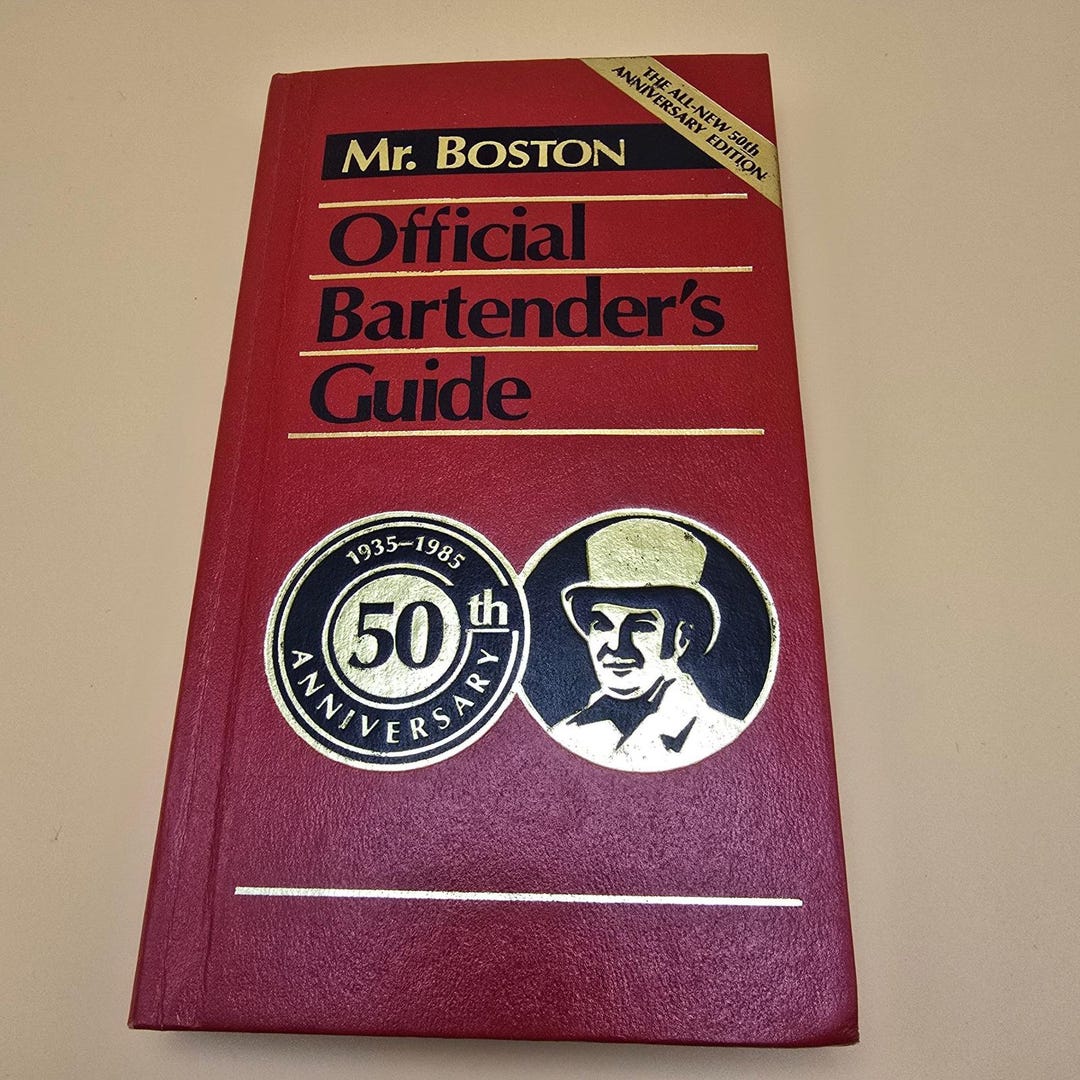Mr. Boston Official Bartenders Guide 50th Anniversary Edition 1984 Hardcover - Etsy