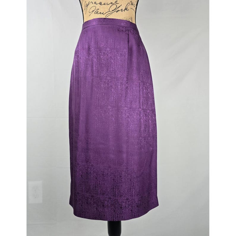 Adrianna Papell Purple Silk Set Beaded Embroidered Jacket & Skirt Size 12 NWT 画像 5