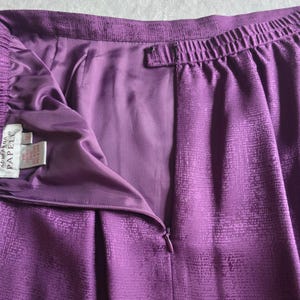Adrianna Papell Purple Silk Set Beaded Embroidered Jacket & Skirt Size 12 NWT 画像 7