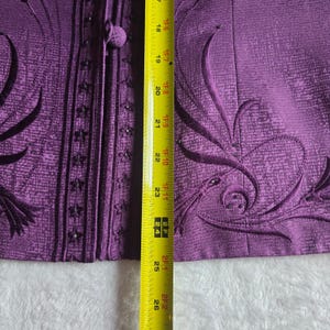 Adrianna Papell Purple Silk Set Beaded Embroidered Jacket & Skirt Size 12 NWT 画像 10