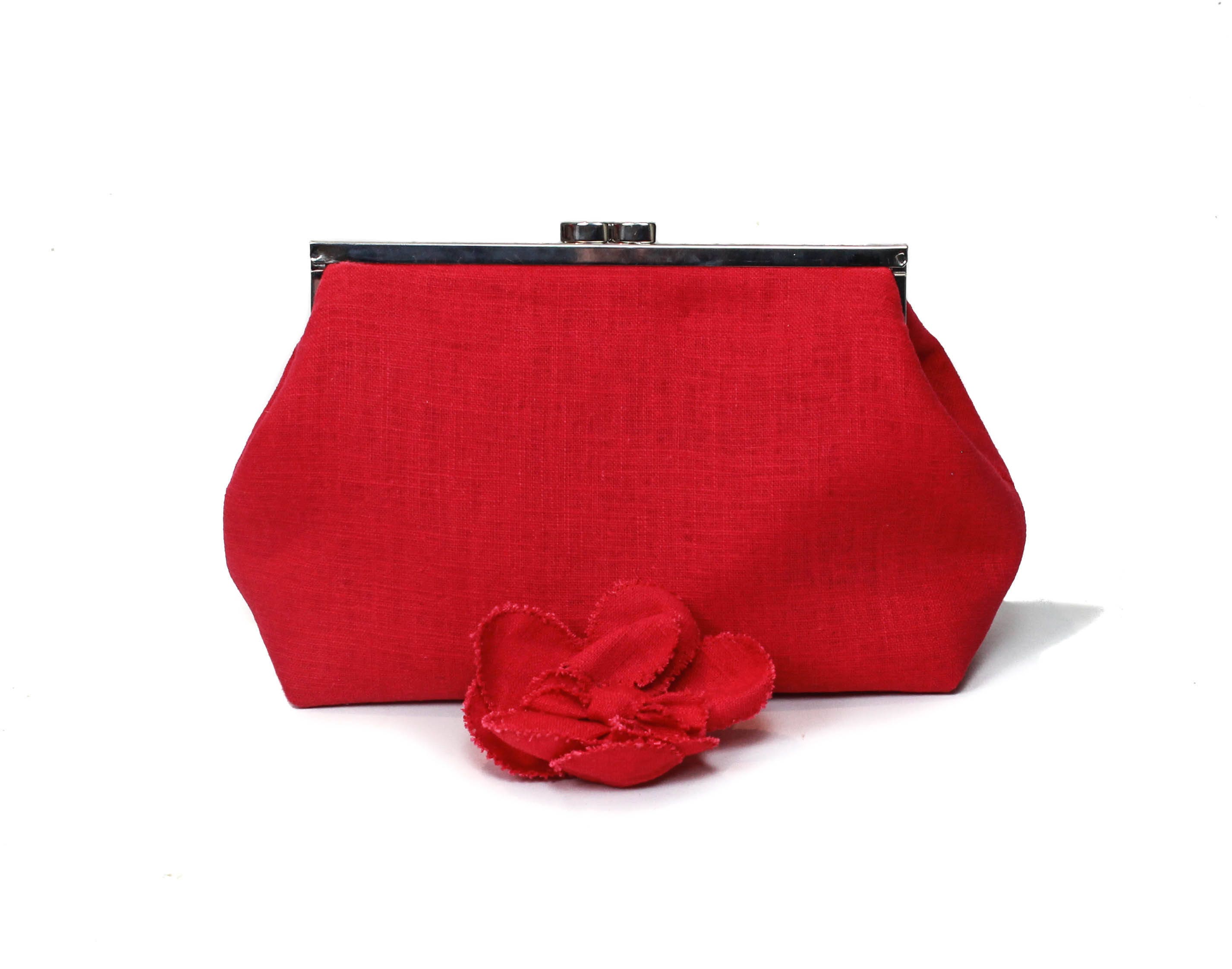 Fuchsia pink clutch bag unique accessory bright pink Etsy