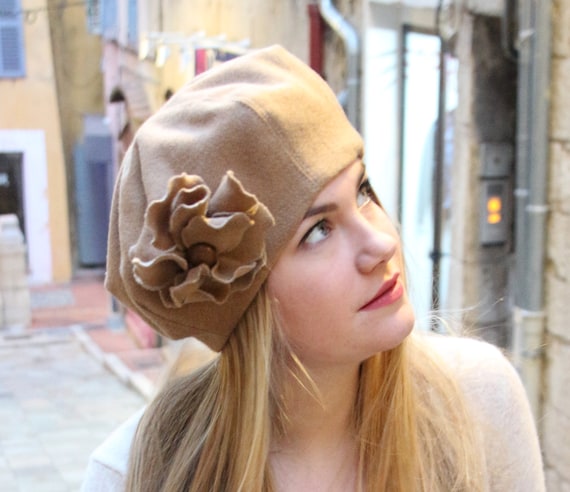 Womens hat basco francese con fiore Beige cappello berretto | Etsy Italia