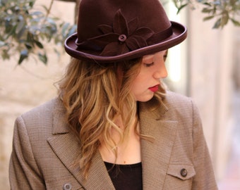 Jess Collett Milliner The Hometown‎ Trilby Brown Wool Felt Hat Products – Page 3 – Jess Collett Milliner main image 4