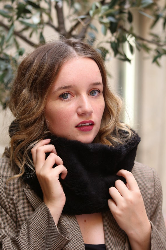 The Perfect Black Faux Fur Scarf