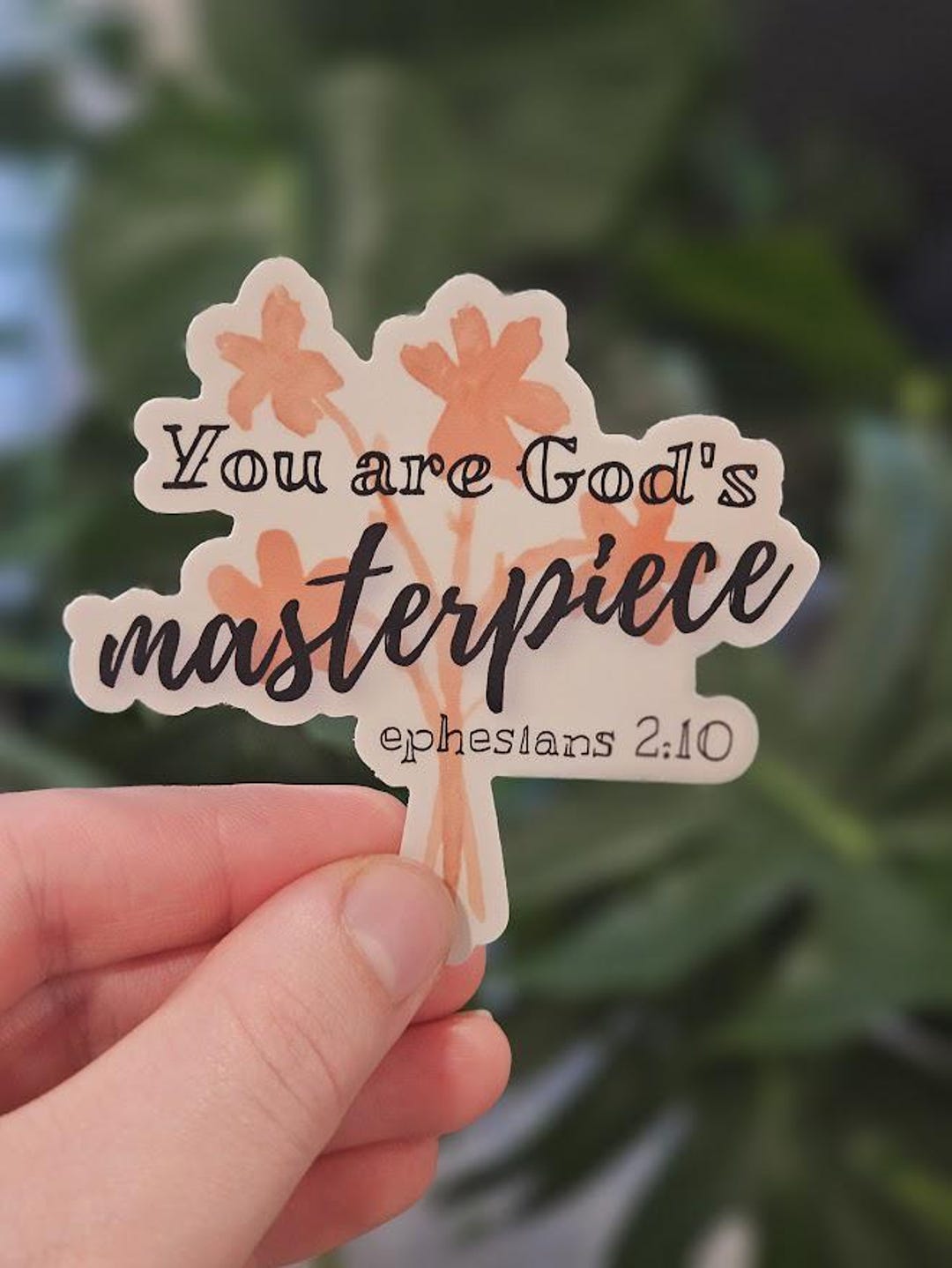 You Are God's Masterpiece Waterproof Hand Painted Sticker - Etsy