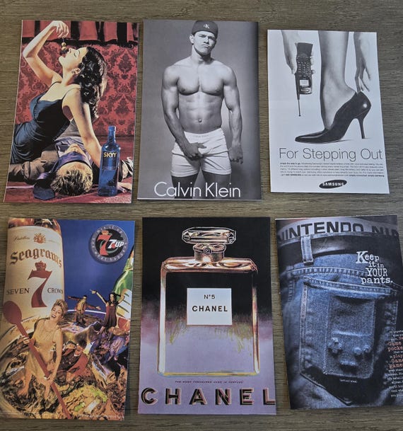 12 piece 90s ephemera-  90s magazine ads