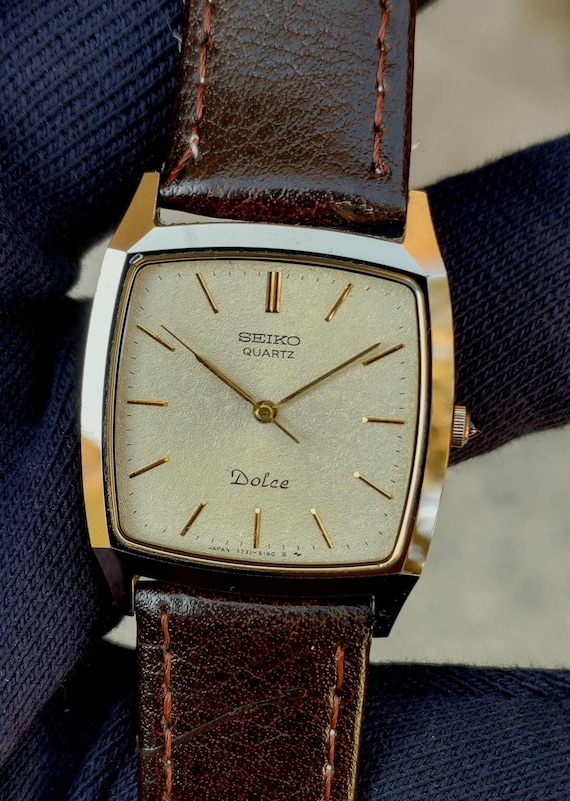 Vintage Seiko Dolce 7731-5160 | Textured Champagne Dial | Tungsten