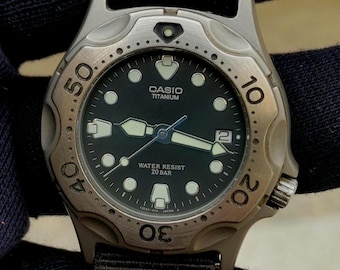 Vintage Casio Marlin 152 W-30 Alarm Chronograph Digital Quartz