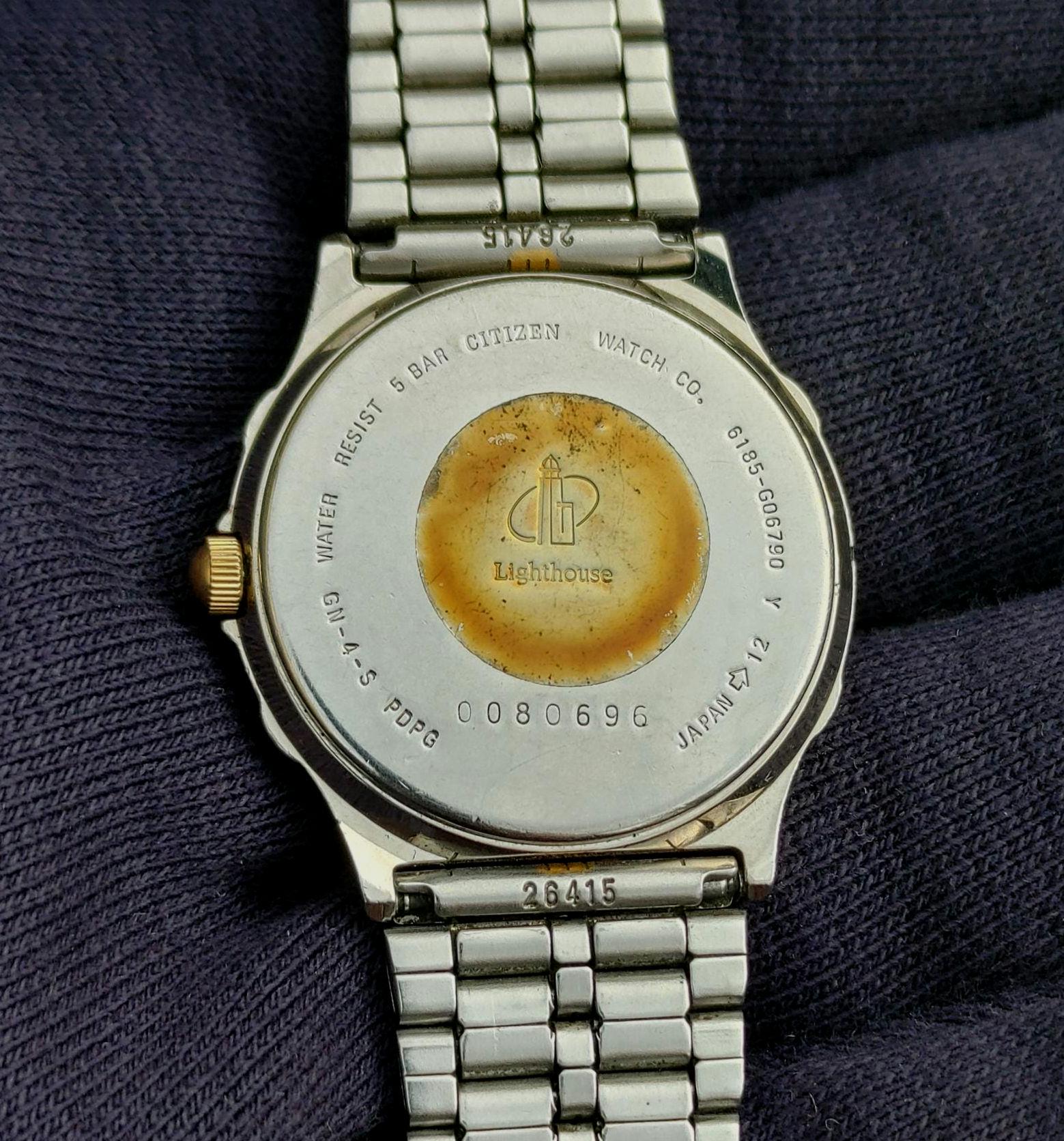 Vintage Citizen Lighthouse Watch | 6185-G06790 | Moonphase Two