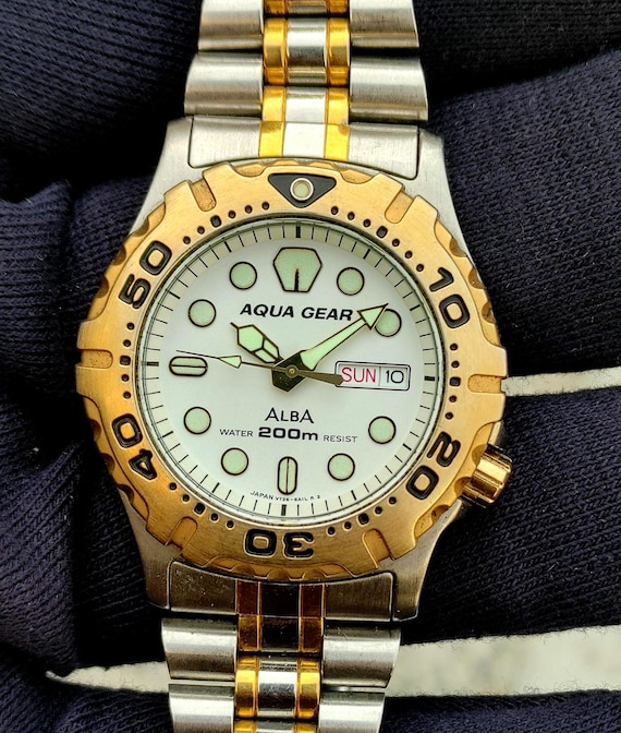 Vintage Seiko Alba Aqua Gear Diver Watch | V736-6A10 | , 1990s