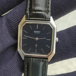 Vintage Seiko Chariot 7820-5440 Textured Deep Navy Dial Octagonal 