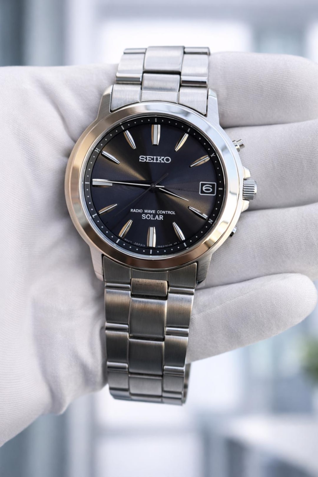 SEIKO 7B52-0AF0 RADIOWAVECONTROL SOLAR 稼働中 腕まわり18.5cm
