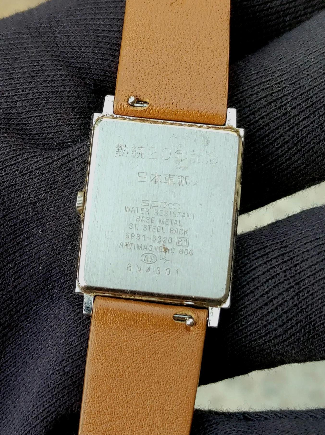 Vintage Seiko Quartz Tank | Ref. 5P31-5320 | Slim Dress Watch - Etsy