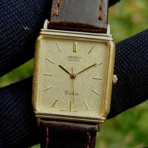 ♦︎SEIKO Dolce セイコー ドルチェ 7731-5230 クォーツ Vintage Seiko Dolce 7731-5230 Quartz Dress Watch | Textured Gold