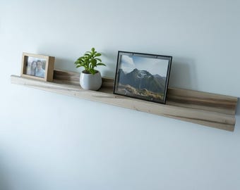 Ambrosia Floating Picture Ledge Wall Shelf, Floating Shelf, handmade with beautiful Ambrosia hardwood, ideal for home and office space