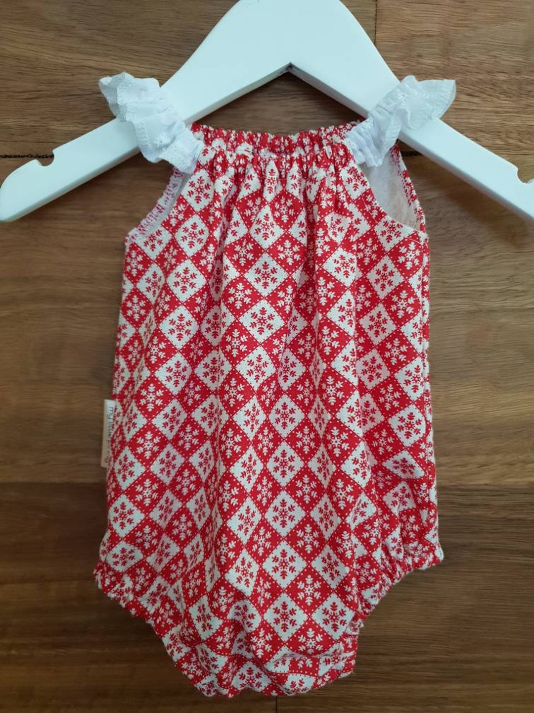Baby Girl Christmas Romper With Snaps Size 0000 Etsy UK