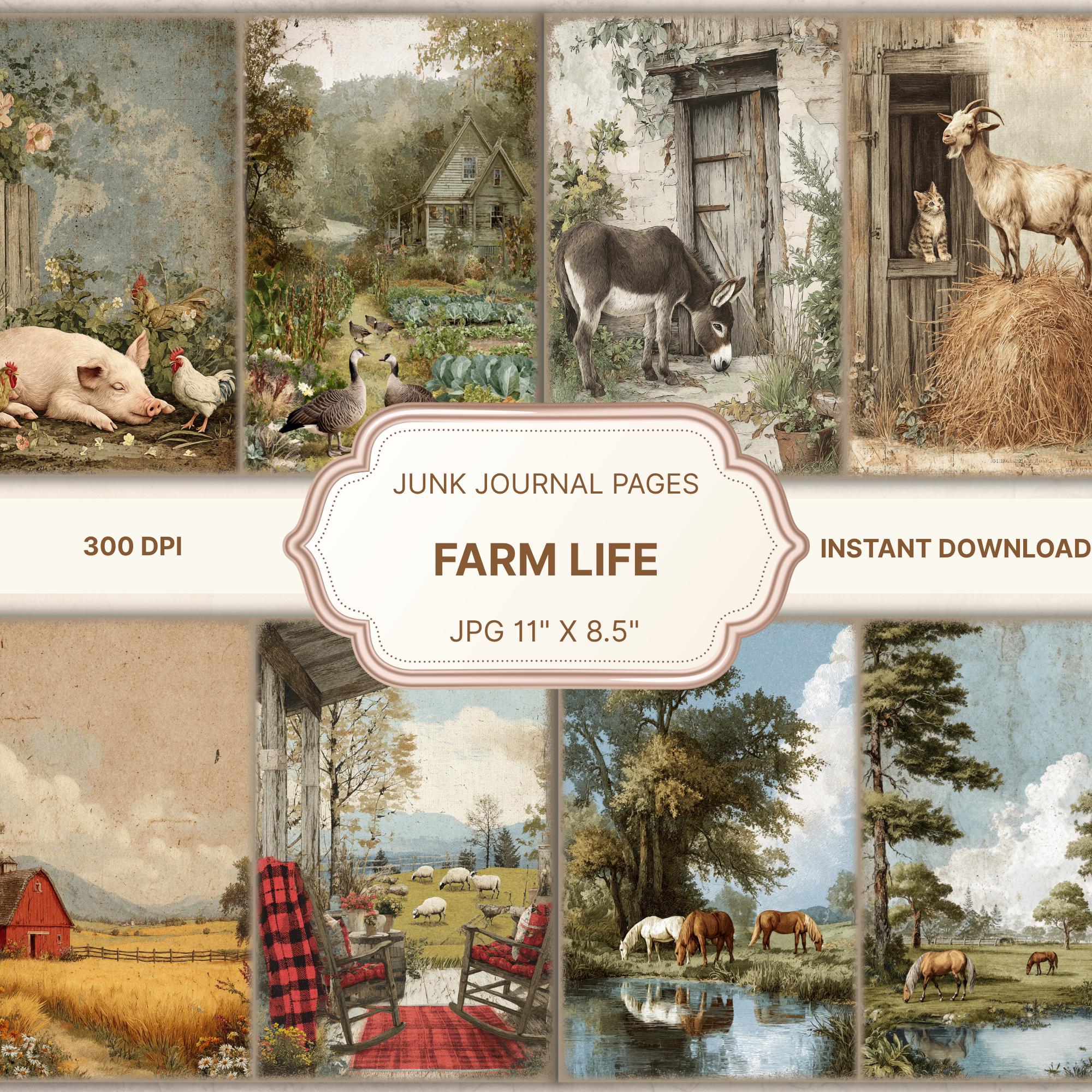 Farm Junk Journal,farmhouse Junk Journal,farm Life Journal Page,farm ...