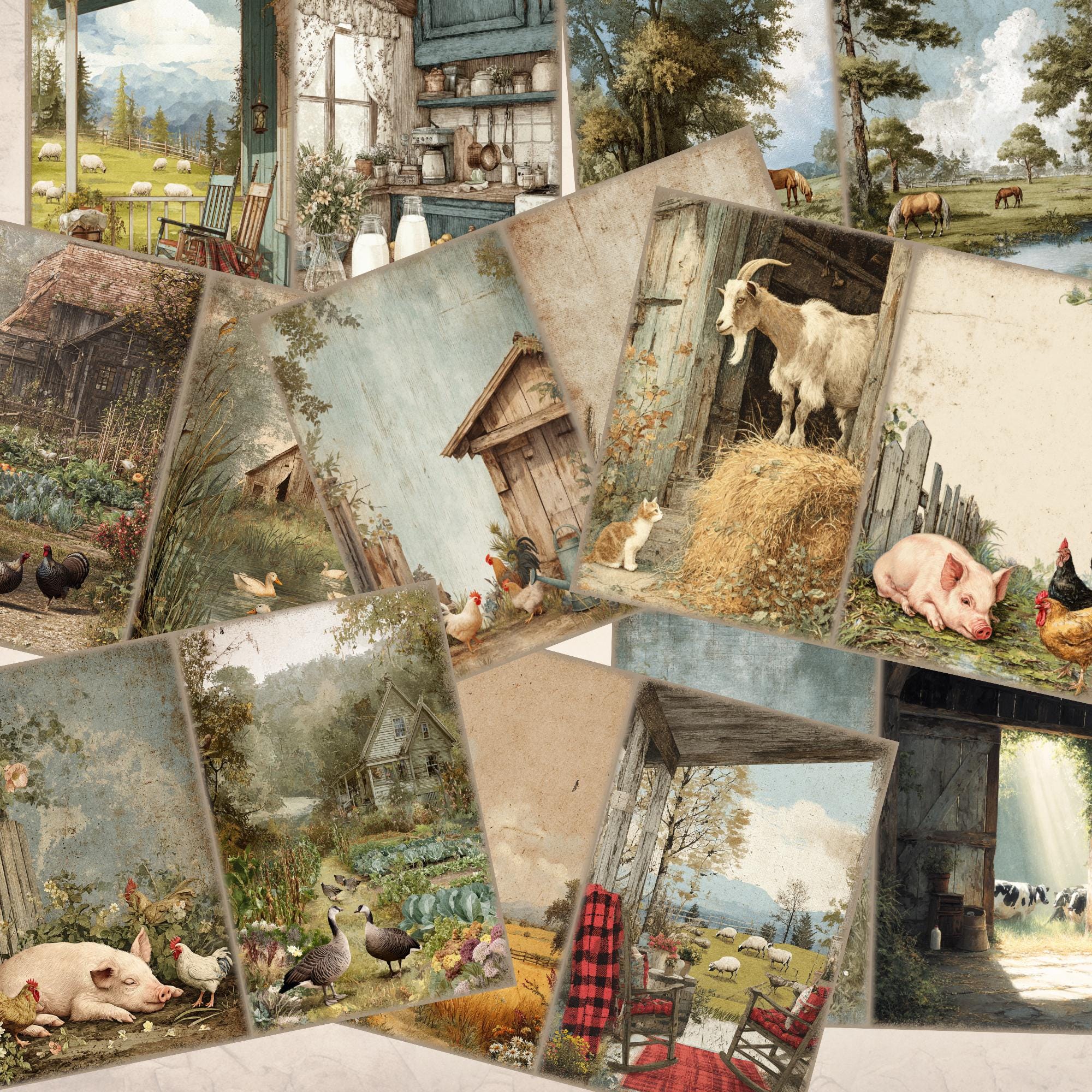 Farm Junk Journal,farmhouse Junk Journal,farm Life Journal Page,farm ...