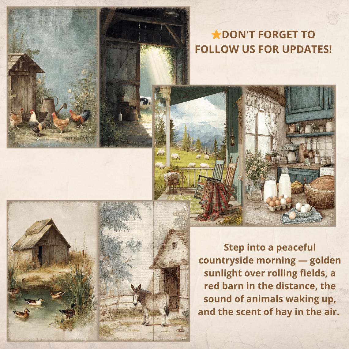 Farm Junk Journal,farmhouse Junk Journal,farm Life Journal Page,farm ...