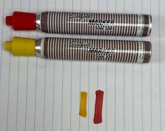 ビンテージ サンフォード キングサイズ イエローレッドマーカー 臭い油性インク